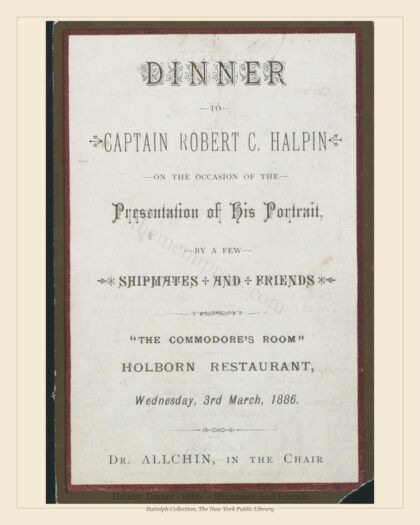 Holiday Dinner · 1886 — Shipmates And Friends
