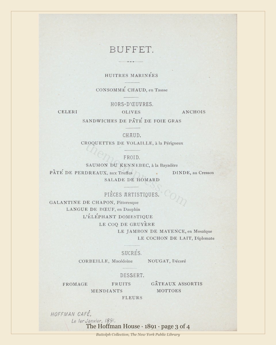 Vintage menu — page 3 of 4