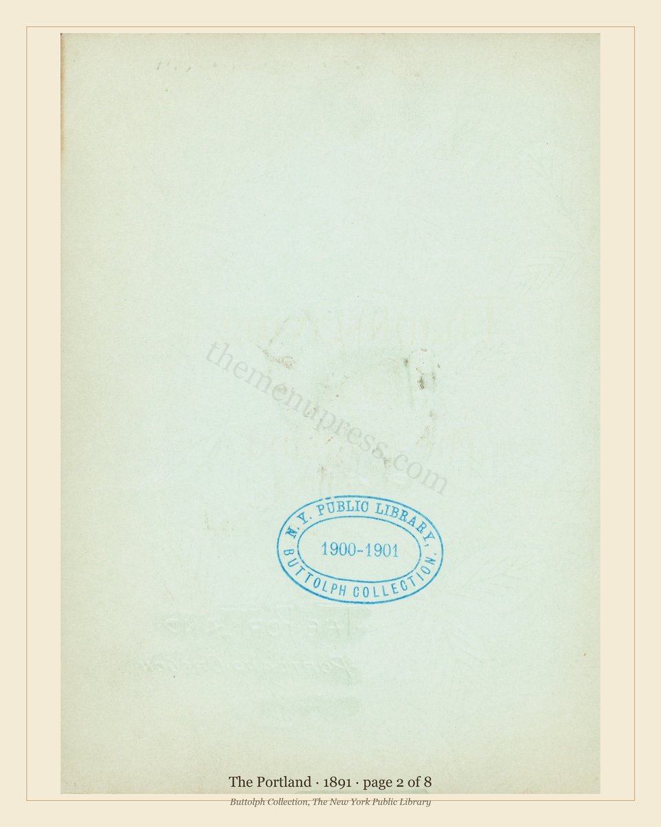 Vintage menu — page 2 of 8