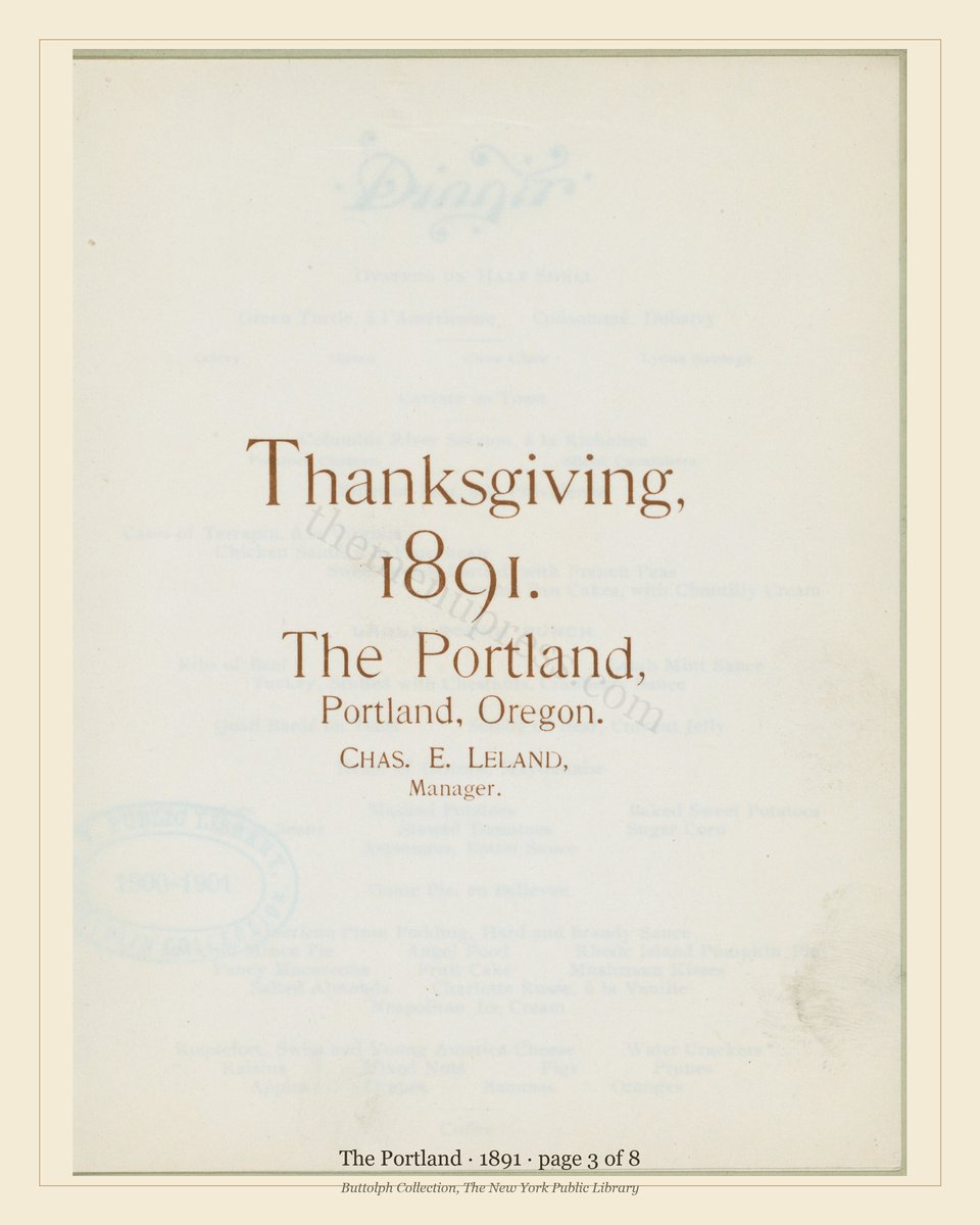 Vintage menu — page 3 of 8