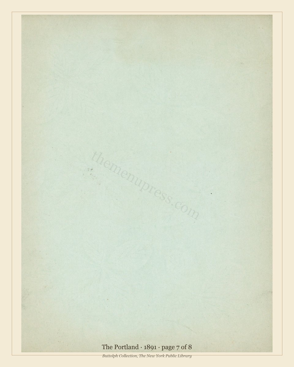 Vintage menu — page 7 of 8