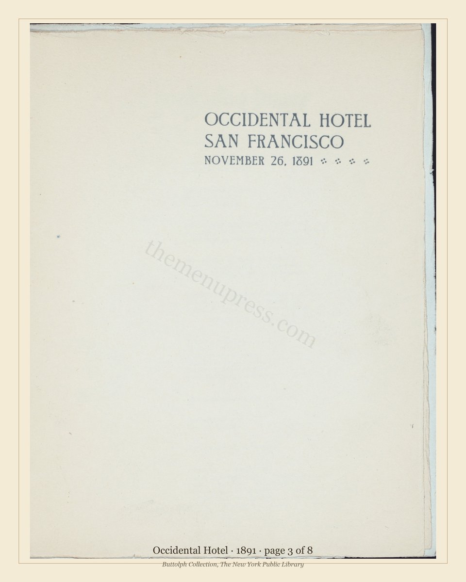 Vintage menu — page 3 of 8