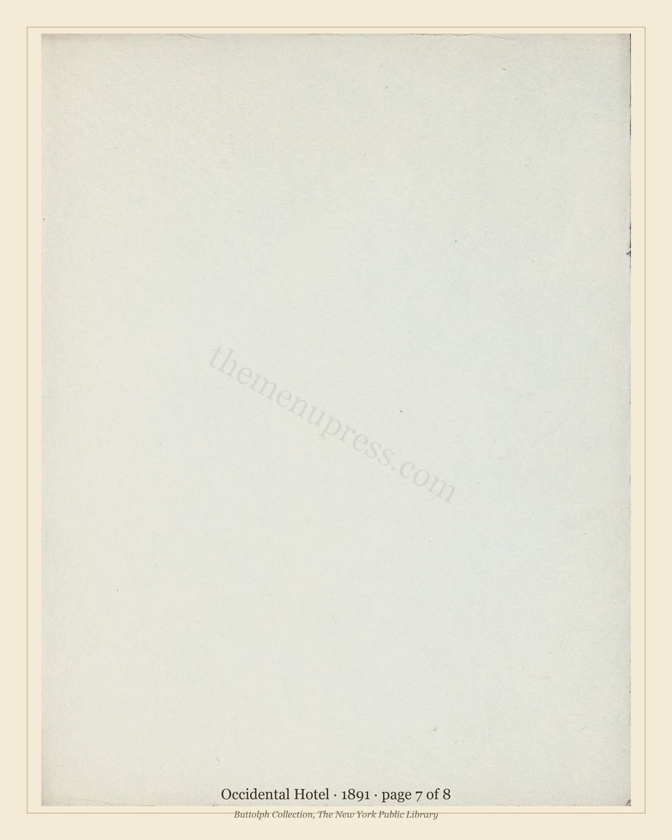 Vintage menu — page 7 of 8