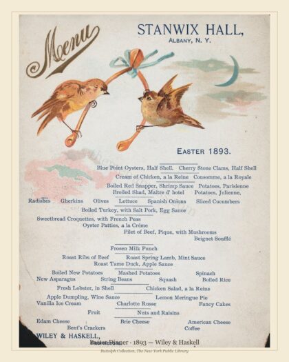 Easter Dinner · 1893 — Wiley & Haskell