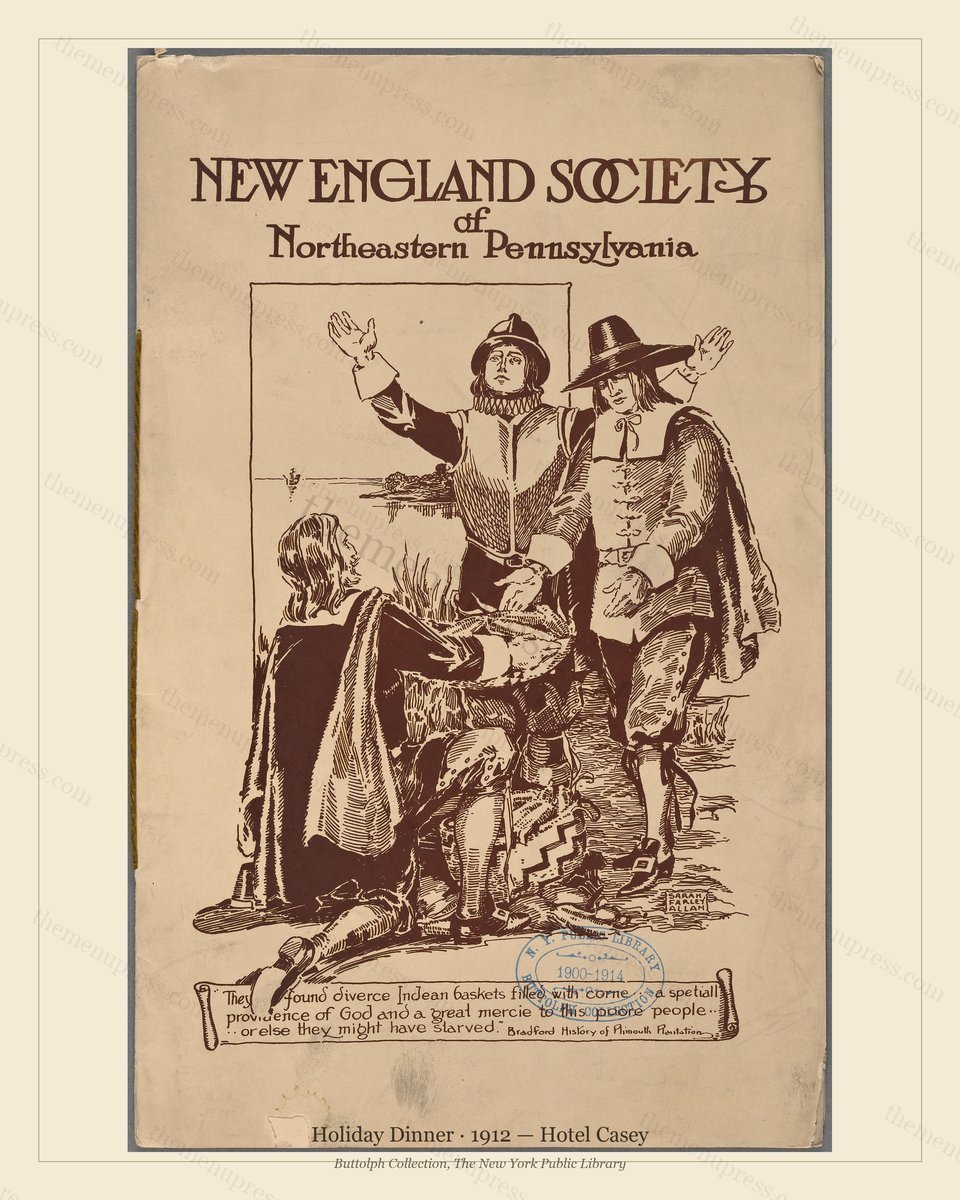 Vintage menu preview — 1912 Vintage Holiday Dinner Menu — Hotel Casey, Festive Holiday Card (Complete 1