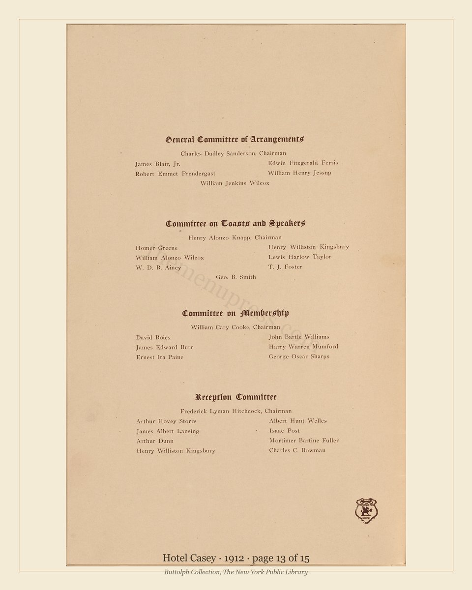 Vintage menu — page 13 of 15