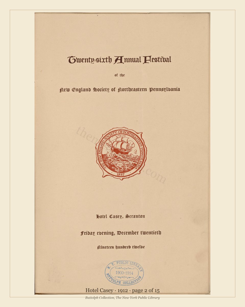 Vintage menu — page 2 of 15