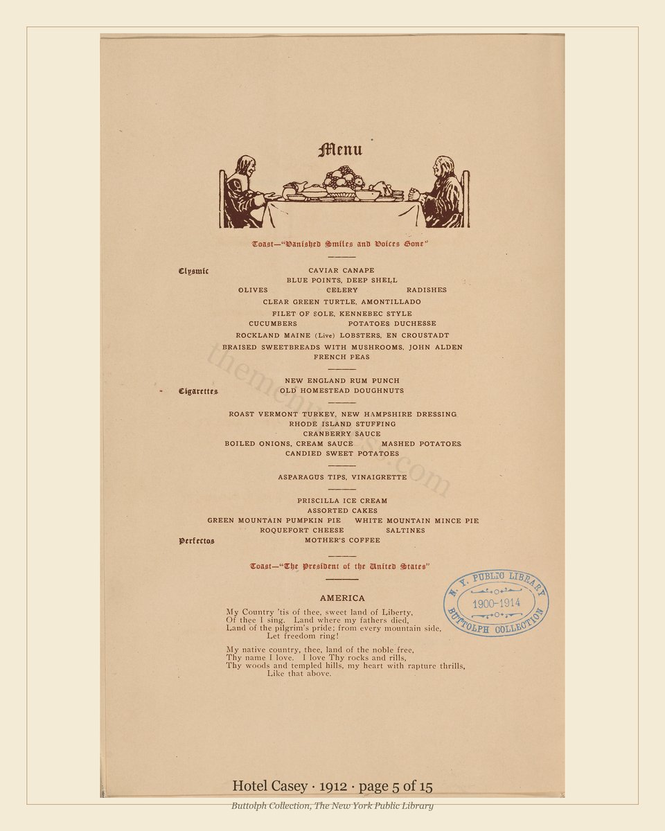 Vintage menu — page 5 of 15